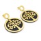 Cercei Inox Dama Copacul Vietii Black&amp;Gold Cod 237B