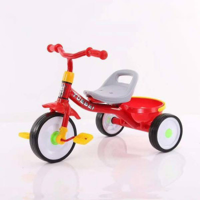 Tricicleta pentru copii Yuebei cu cosulet - Rosu foto