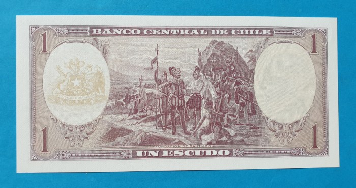 1 Escudo - Bancnota Chile - piesa SUPERBA - UNC