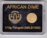 Africa - African Dime - aur fin 999,9, 0,1 g, in caseta, exemplar 2