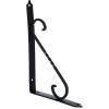 Suport pentru raft, din fier forjat, negru, 155 x 110 x 15 mm