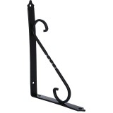 Suport pentru raft, din fier forjat, negru, 230 x 155 x 20 mm