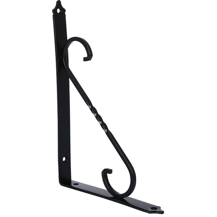 Suport pentru raft, din fier forjat, negru, 230 x 155 x 20 mm