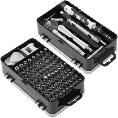 Set surubelnite de precizie 115 in 1, cu 98 biti magnetici si accesorii, maner ergonomic, extensii flexibile, pentru electronice si reparatii fine