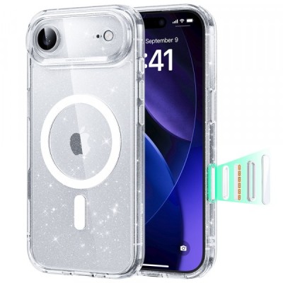 Husa MagSafe pentru Apple iPhone 17 Air, ESR, Classic Hybrid Shimmer, Transparenta foto