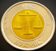 Moneda exotica bimetal 1 BIRR - ETIOPIA, anul 2020 * cod 717 = UNC mai rară