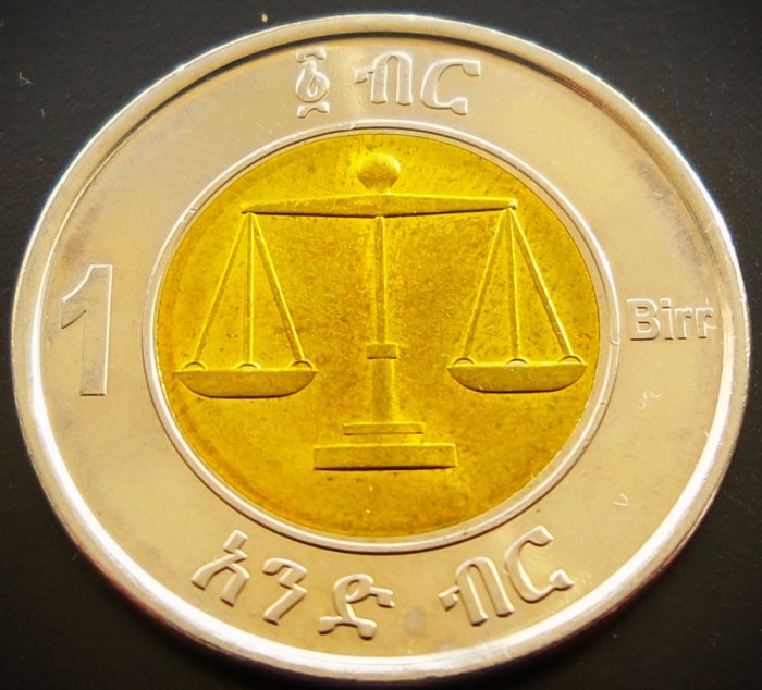 Moneda exotica bimetal 1 BIRR - ETIOPIA, anul 2020 * cod 717 = UNC mai rară