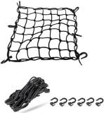 Cumpara ieftin Plasă Elastică de Bagaje pentru Motocicletă 40x40 cm cu C&acirc;rlige de Fixare