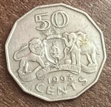 C50 - Moneda foarte veche - Swaziland - 50 centi - 1993
