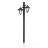 Lampa solara LED - felinar - 137 cm - negru - alb rece, Garden Of Eden