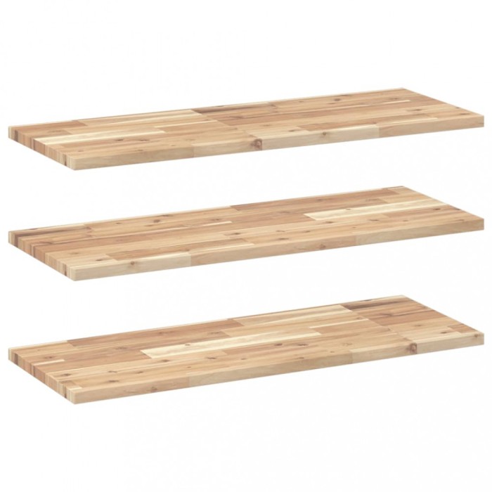 Rafturi plutitoare 3 buc. 100x30x2cm lemn masiv acacia netratat