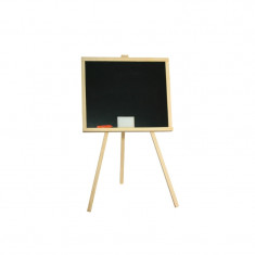 Tablita de lemn, neagra/ 84 cm + suport + accesorii - Tupiko