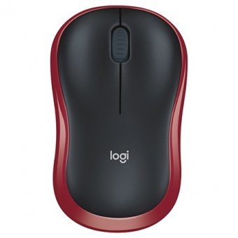 Mouse optic logitech wireless m185 rosu foto