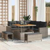 VidaXL Set de canapele pentru grădină 8 pcs Gri 100 x 100 x 71 cm