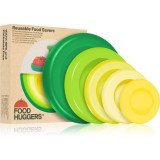 Food Huggers Food Huggers Set set de capace din silicon pentru fructe și legume culoare Green 5 buc