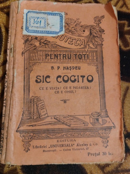 SCI COGITO B P HASDEU 1908