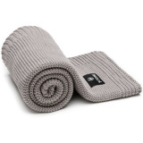 T-TOMI Knitted Blanket Grey Waves pled &icirc;mpletit 80 x 100 cm 1 buc