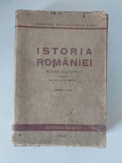 Istoria Romaniei manual unic Clasa XI, Editura de Stat 1948, Mihail Roller foto