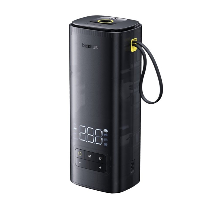 Mini compresor auto portabil display digital Baseus, negru