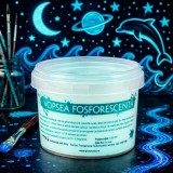 Vopsea glow in the dark fosforescenta, luminescenta, transparenta care lumineaza turcoaz - 100 g