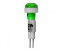 Indicator cu bec, 220V, 35x14mm, verde - 167141 foto