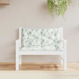 Perne bancă de grădină 2 buc. model frunze 100x50x7 cm textil