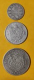 SV * Romania LOT 50 BANI - 1 LEU - 2 LEI 1894 * Argint * Regele Carol I