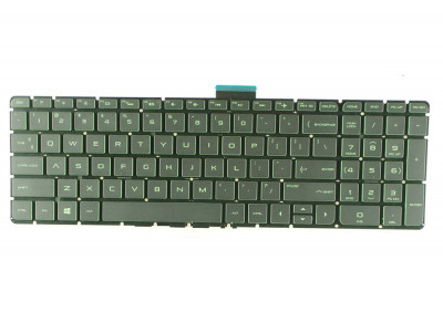 Tastatura Laptop, HP, Pavilion 250 G6, 256, 17-G, 17AB, M6-AR, M7-N, iluminata, us, verde foto