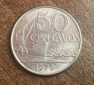 C50 - Moneda foarte veche - Brazilia - 50 centavos - 1979 foto