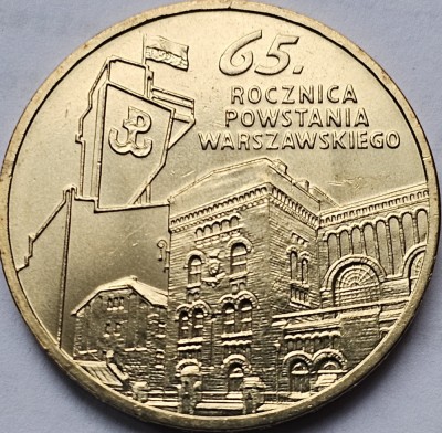 2 Zlote / Zloti 2009 Polonia, Warsaw Uprising, unc-Aunc foto