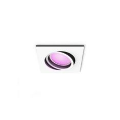 Spot luminos inteligent incastrat Philips Hue Centura Bluetooth GU10 5.7W 350 lm lumina alba si colorata Alb foto
