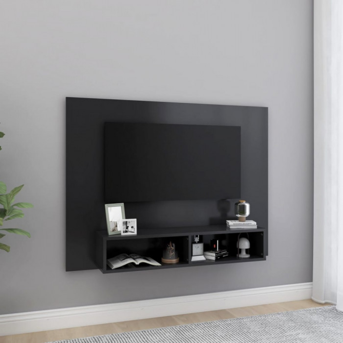 Comoda TV de perete, gri, 120x23,5x90 cm, PAL GartenMobel Dekor