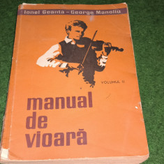 MANUAL DE VIOARA VOL ll Metoda Geanta & Manoliu An 1977
