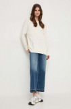MAX&amp;Co. pulover din amestec de l&acirc;nă femei, culoarea bej 2416360000000