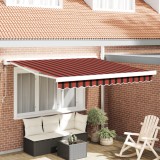 vidaXL Marchiză retractabilă automată portocalie și maro 300x250 cm