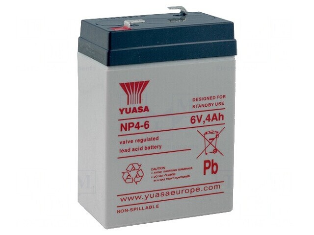 Baterie AGM 6V 4Ah fără &icirc;ntreținere
