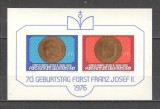 Liechtenstein.1976 70 ani nastere Principele Franz Josef II-Bl. SL.95, Nestampilat