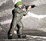 Britains LTD infanterist U.K. 5 cm fara postament Hong Kong Swoppets 1960