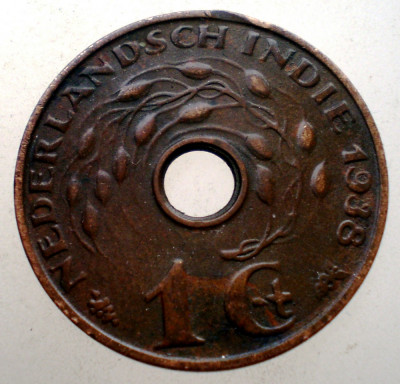 1.938 INDIILE OLANDEZE NETHERLANDS EAST INDIES 1 CENT 1938 foto