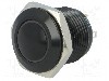 Intrerupator anti-vandalism, OFF-(ON), &Oslash;16mm, ONPOW, GQ16B-10E/J/G/12V/A