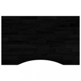 Cumpara ieftin Blat de birou maro inchis lemn masiv de stejar dreptunghiular