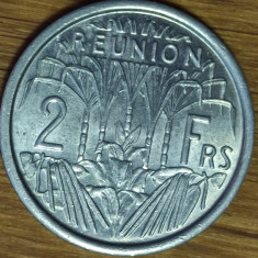 Reunion -moneda exotica coloniala f rara- 2 franci francs 1948 UNC - superb !