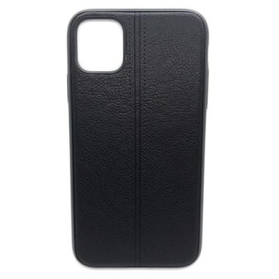 Husa telefon Silicon iPhone 12 Pro 6.1 iPhone 12 6.1 black leather foto