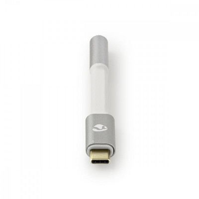 Adaptor USB-C tata - audio 3.5mm mama, Nedis, 0.08m, aluminiu foto