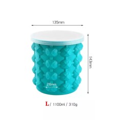Forma de silicon XL pentru facut gheata si frapiera 2in1, 135-143 mm