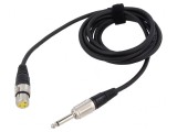 Cablu Audio Jack 6.3mm la XLR Feminin 3m Negru