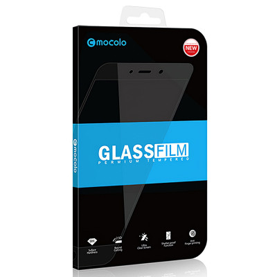 Folie Protectie Ecran Mocolo pentru Samsung Galaxy A12 A125, Sticla securizata, Full Face, 0.3mm, 9H, 2.5D, Neagra foto