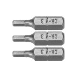 Set 3 biti 1/4 h3 x 25mm Sthor 65501