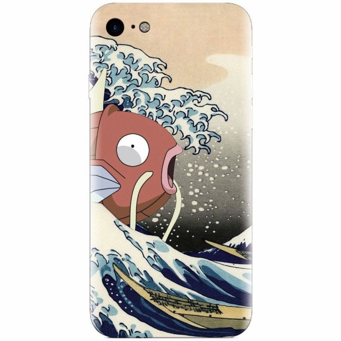 Husa silicon pentru Apple Iphone 8, Great Wave Fish