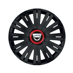 Set 4 capace roti Negre Cu Inel Rosu Active R16 Compatibil Cu Dacia